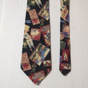 Tie Baseball Vintage County Seat jeans wear  baseball theme neck tie 100% cotton